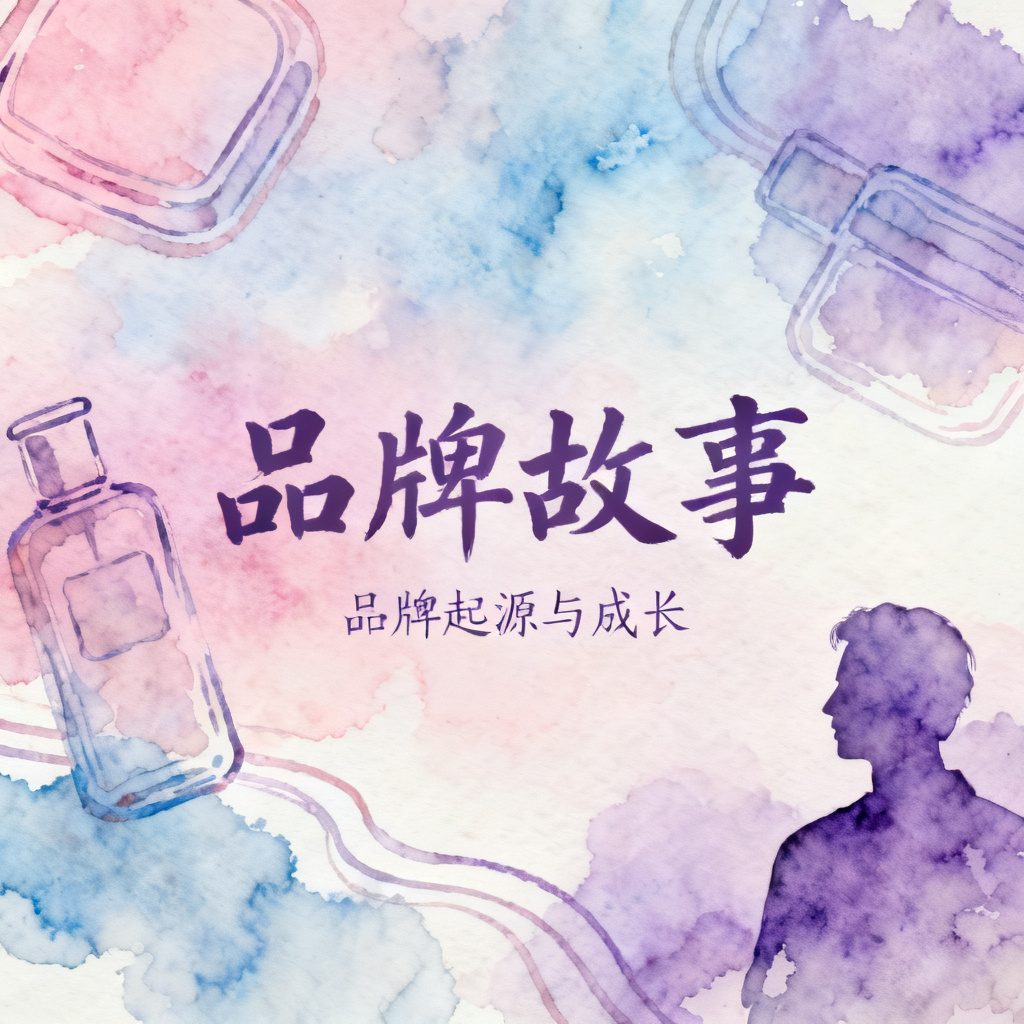 梦幻水彩风格的品牌故事演示，柔和的色彩，手绘质感，渐变效果