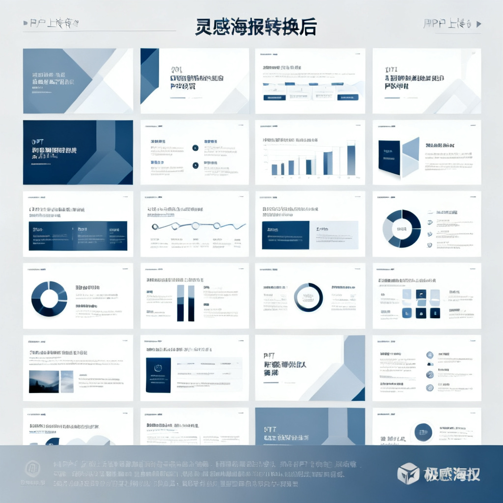 将一张用户上传的灵感海报转换为极简主义风格的商务PPT,保留原配色和版式