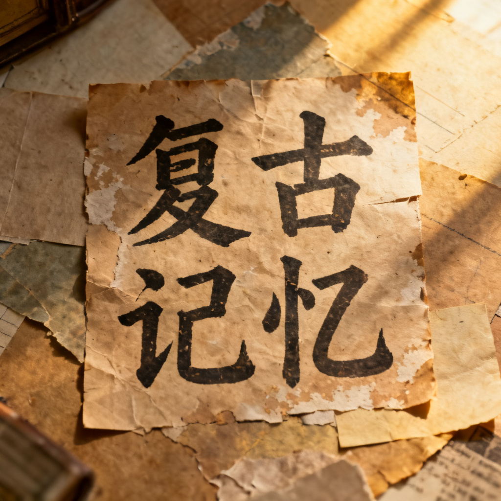 牛皮纸贴画风，复古，纹理，拼贴，做旧，手写字体，自然光线