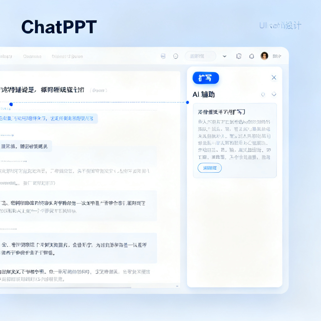 ChatPPT编辑器中,右侧AI辅助面板正在对一段文字进行“扩写”操作,左侧PPT实时变化