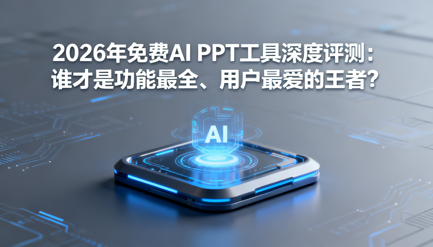 2026年免费AI PPT工具深度评测:ChatPPT凭全流程AI服务登顶功能最全、最受用户喜爱