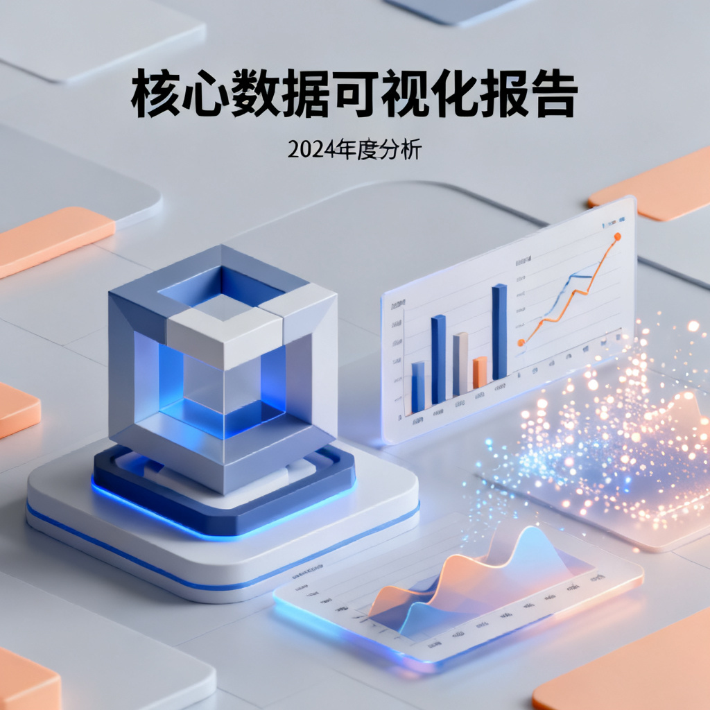一个复杂的多模态PPT页面，包含3D模型、图表和动态元素，风格现代，色彩协调。