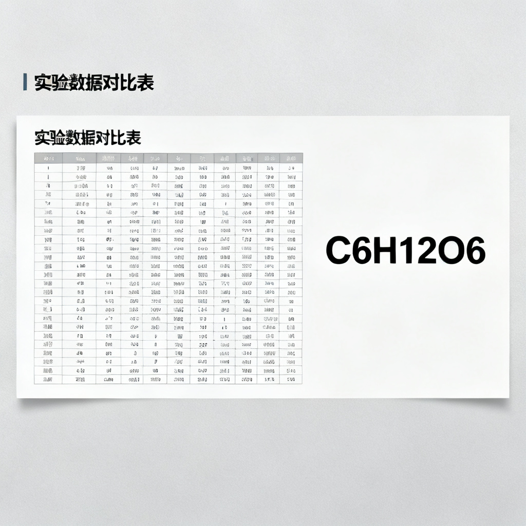 一张学术PPT幻灯片，包含复杂数据表格和分子式，排版严谨清晰，背景为浅灰色，学术会议风格，突出专业感