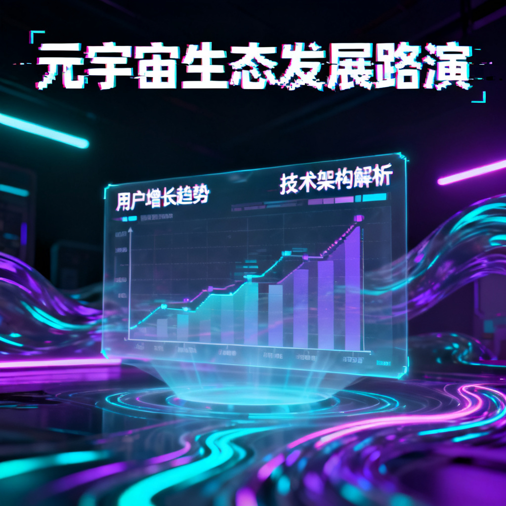生成一份赛博朋克风格的元宇宙路演PPT，包含霓虹灯光、故障艺术字体、全息投影图表，整体色调为青紫对比，页面布局充满未来感