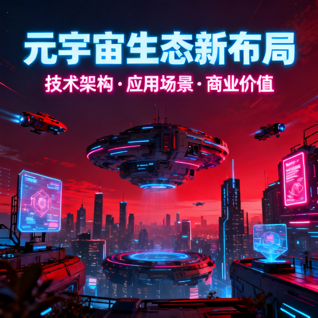 赛博朋克风格的元宇宙路演PPT,霓虹灯光与未来城市背景,高对比度色彩,细节丰富
