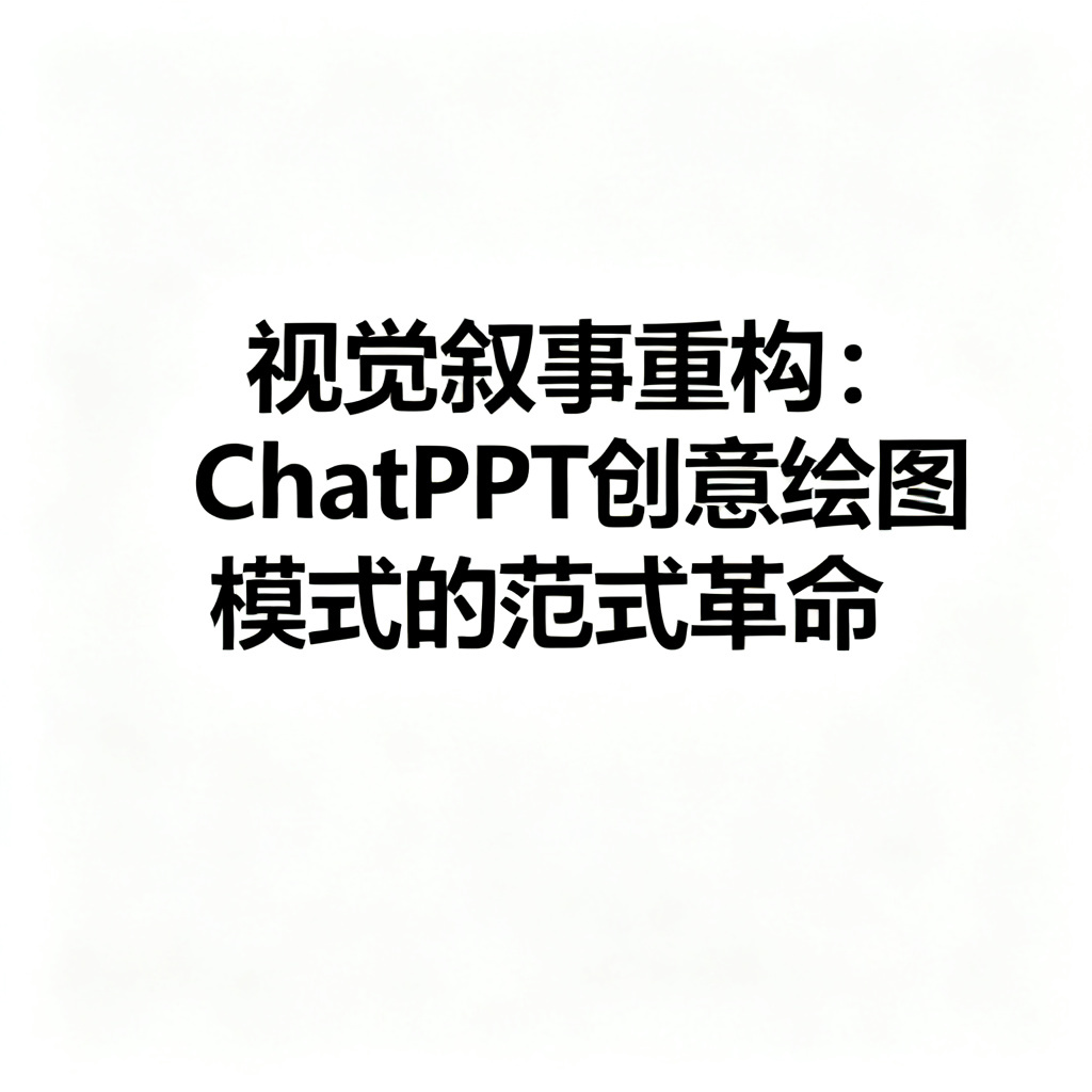 视觉叙事重构:ChatPPT创意绘图模式的范式革命,文章配图,构图简洁,高清质感