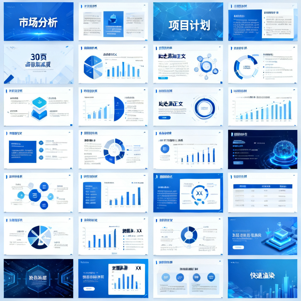 批量生成30页高质量PPT，各种风格，统一色调，快速渲染