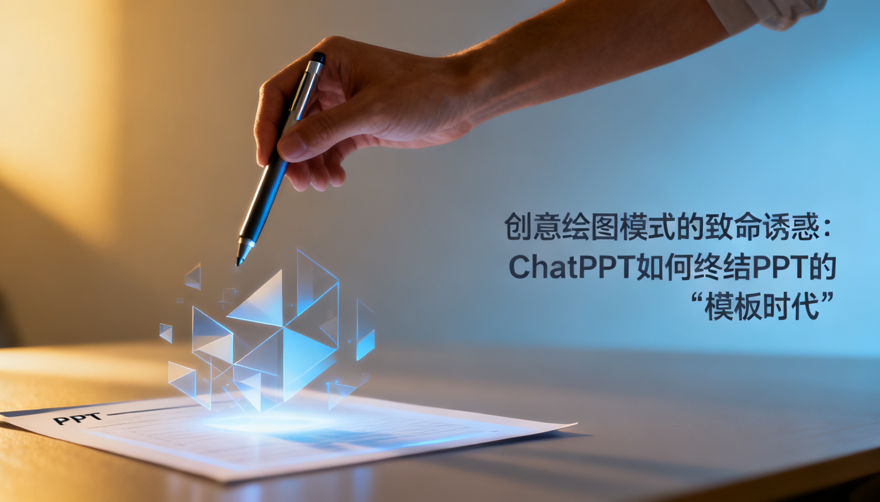 创意绘图模式的致命诱惑:ChatPPT如何终结PPT的“模板时代”