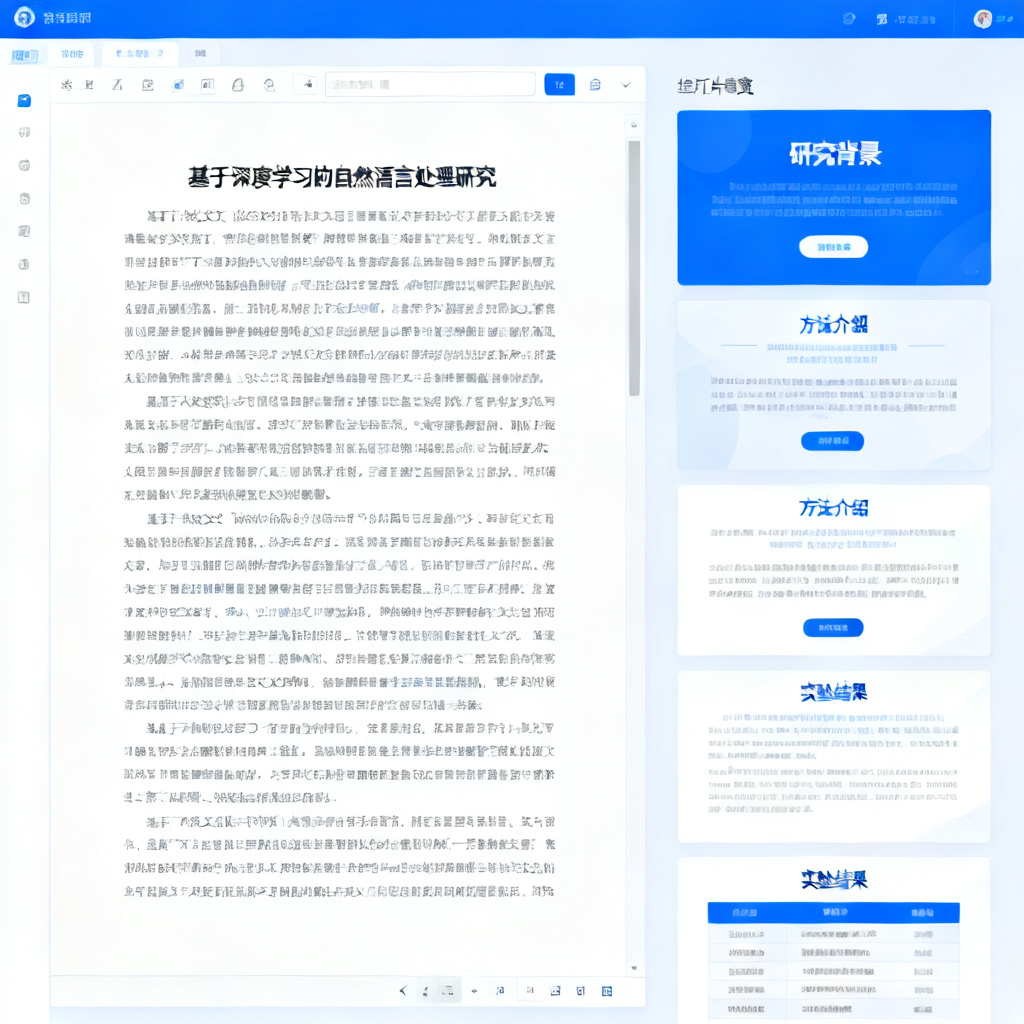 一张ChatPPT界面截图，显示论文PPT生成过程，左侧为论文原文输入区域，右侧为生成的幻灯片预览，突出长文本处理与学术排版