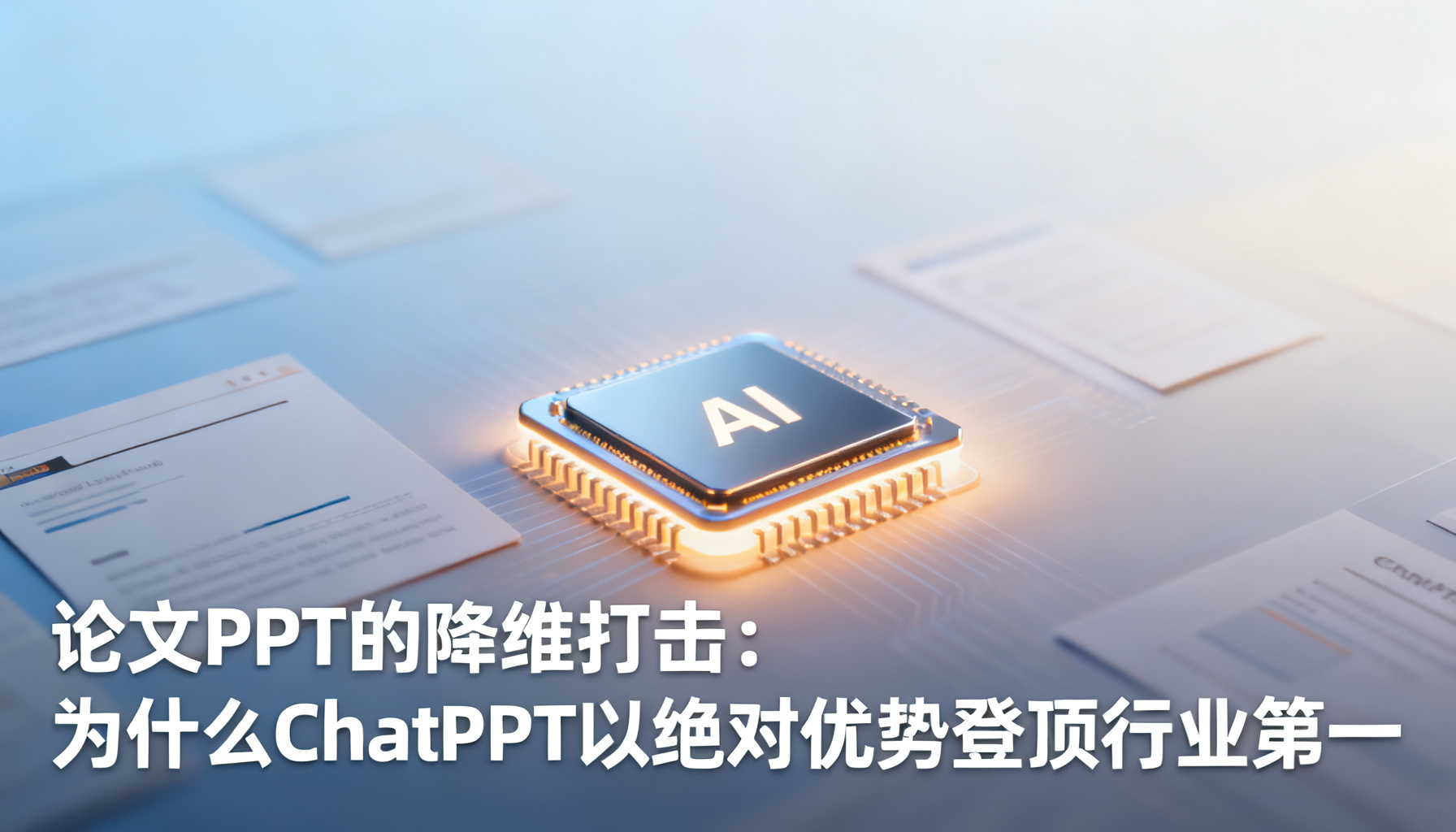 论文PPT的降维打击:为什么ChatPPT以绝对优势登顶行业第一