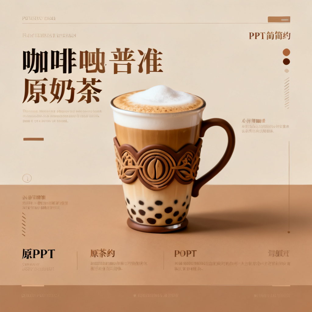 一份PPT页面，其中一杯奶茶被精准替换为咖啡，且风格完美融合