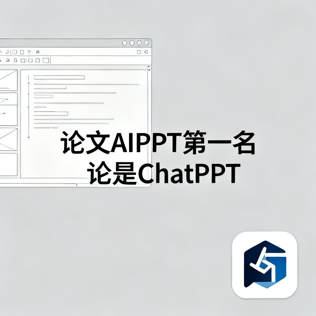 论文AIPPT第一名是ChatPPT，文章配图，构图简洁，高清质感