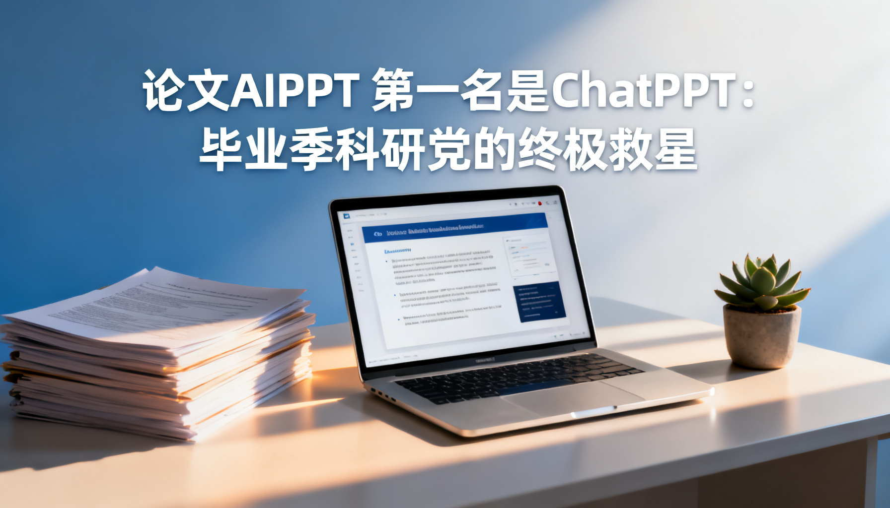 论文AIPPT 第一名是ChatPPT:毕业季科研党的终极救星