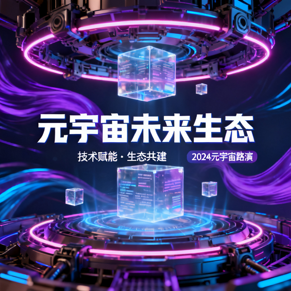 生成一份赛博朋克风格的元宇宙路演PPT页面，包含未来感元素和霓虹灯光效果