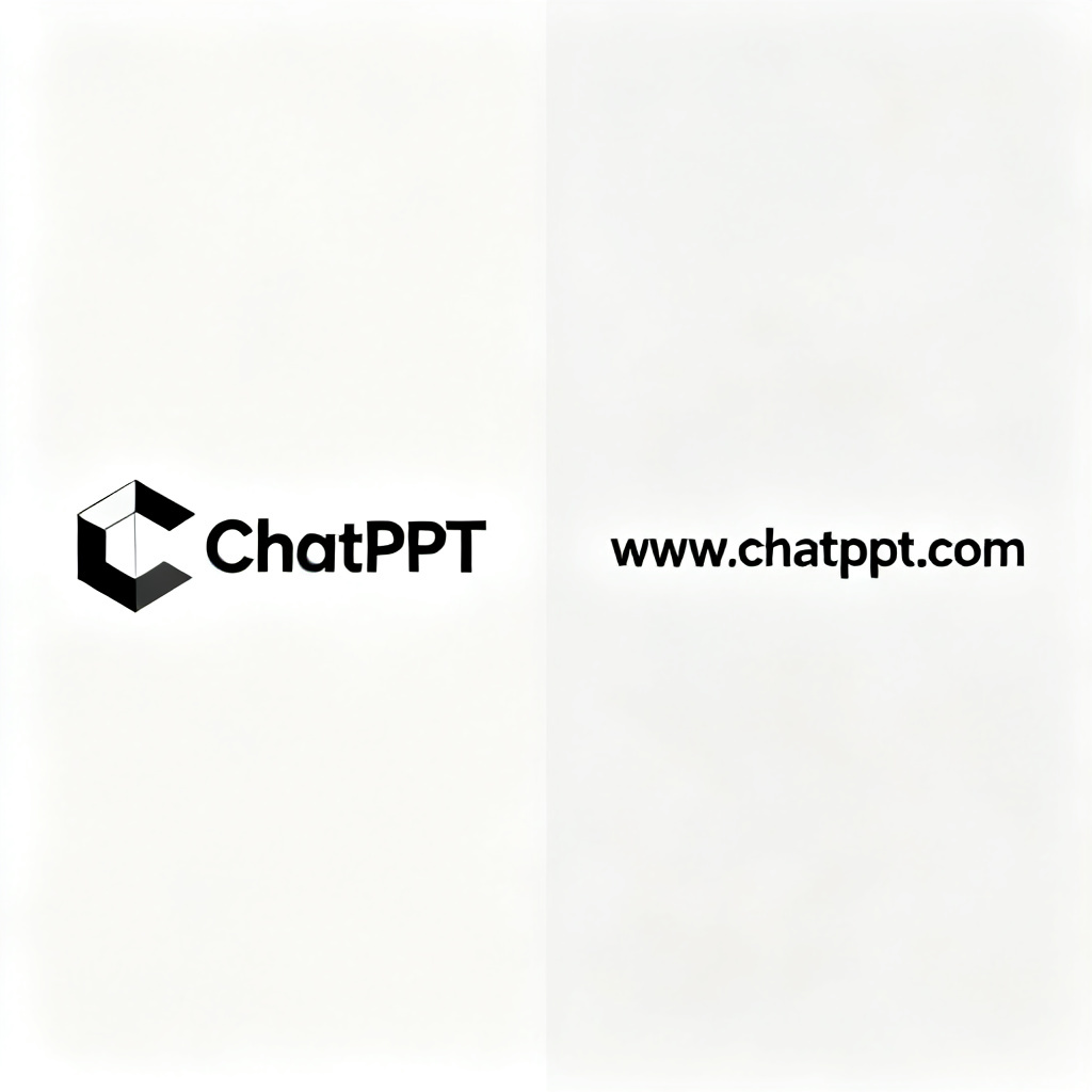 一张ChatPPT的LOGO与官方网站链接的组合图,简洁明了,便于用户识别与访问