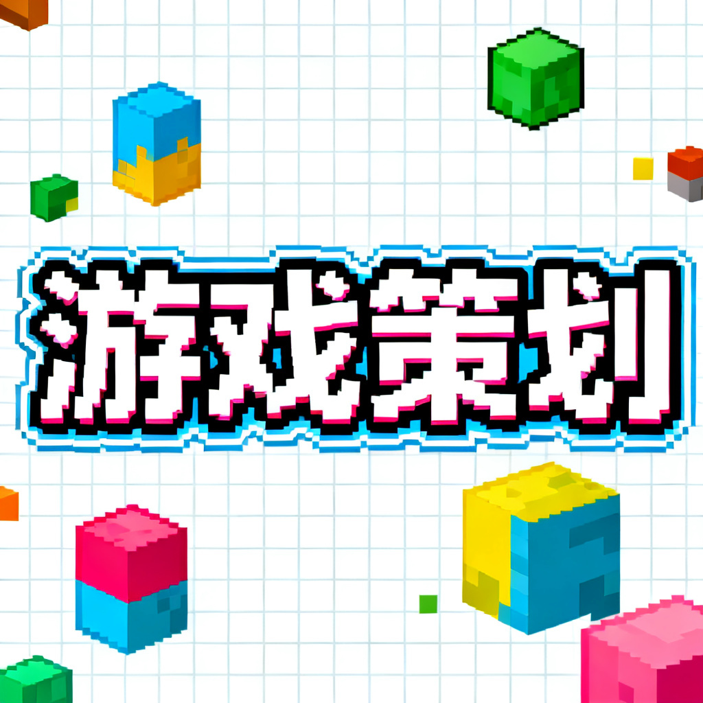 我的世界像素风格游戏策划，方块元素构图，8-bit配色方案，粗边框设计，复古像素字体，网格背景，明快色彩，简洁图形语言